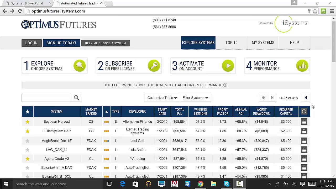 Activating Automated Trading Systems on iSystems