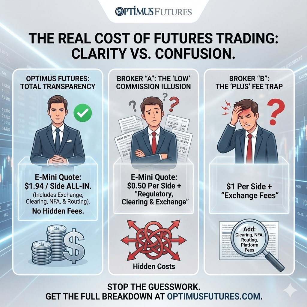 Sescribes how the futures trading commissions should be broken down for complete transparency and visibility. 