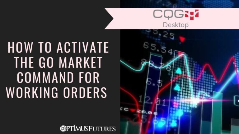 CQG Desktop – How to Activate the GoMarket Order Command for Working Orders | Optimus Futures