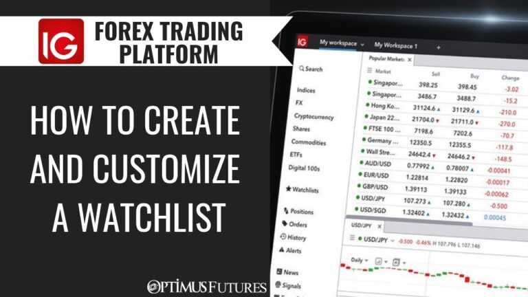 IG Forex Trading Platform – How to Create and Customize a Watchlist