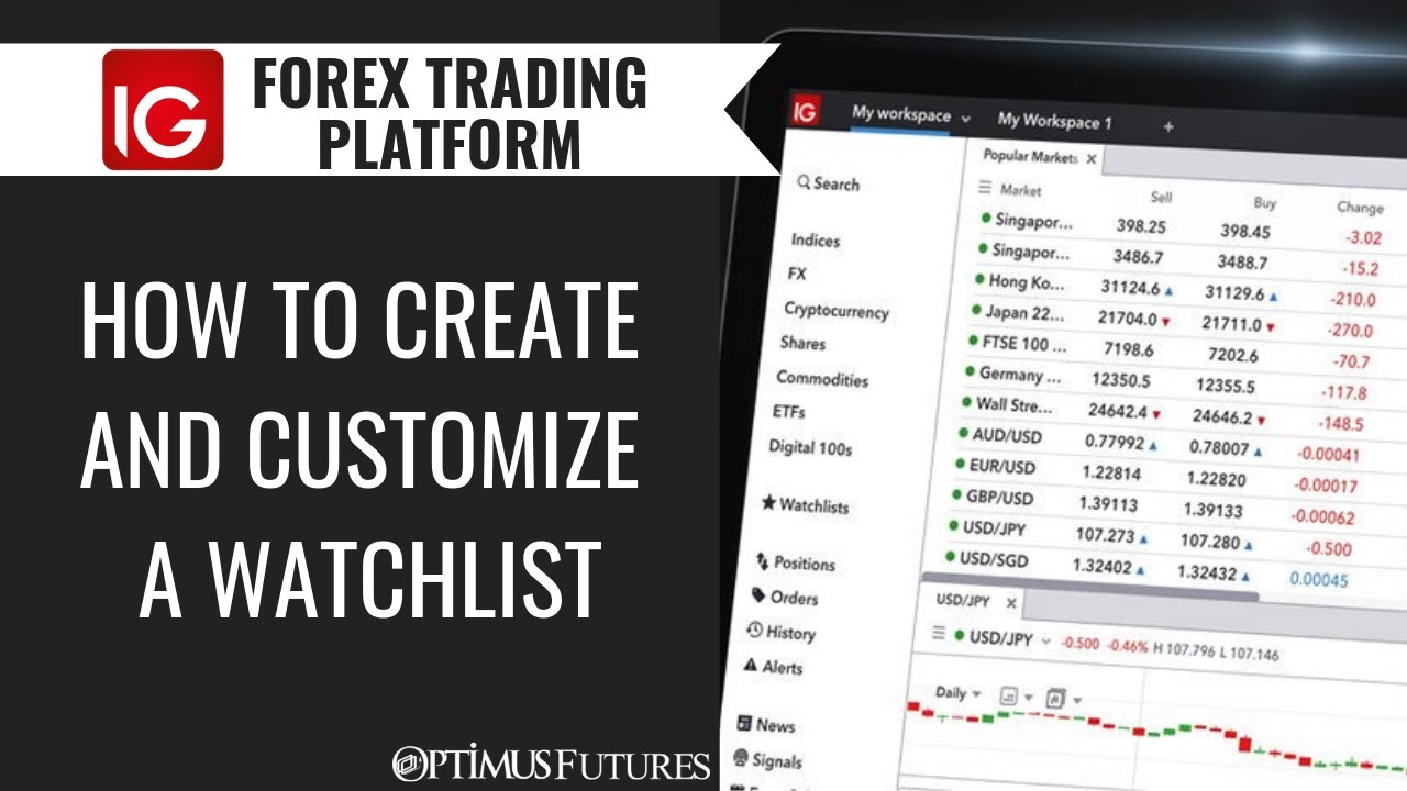 IG Forex Trading Platform – How to Create and Customize a Watchlist