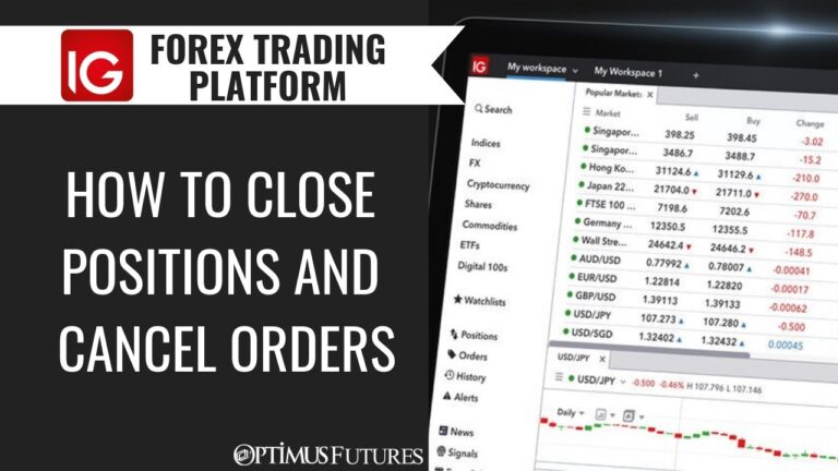 IG Forex Trading Platform – How to Close Positions and Cancel Orders