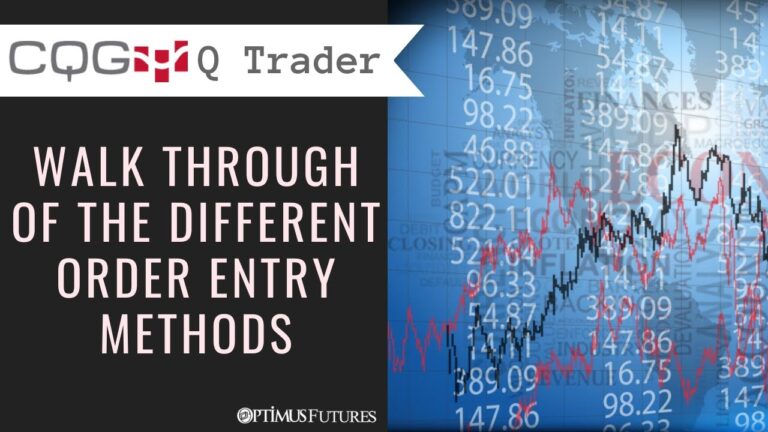 CQG QTrader – Walk through of the Different Order Entry Methods