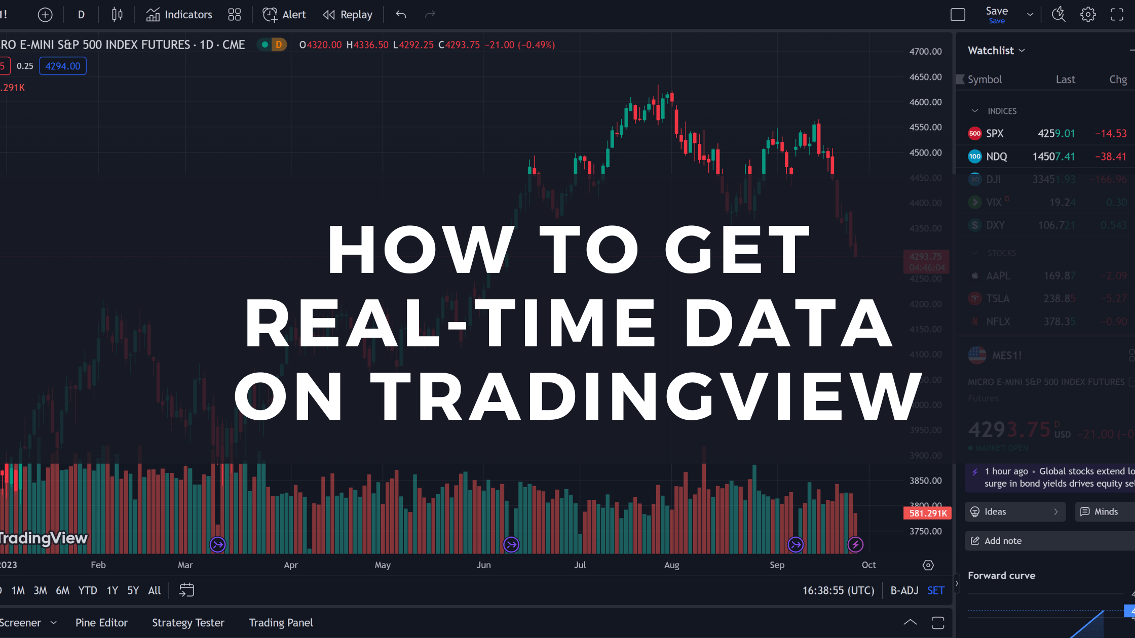 How to Get Real-Time Data on TradingView