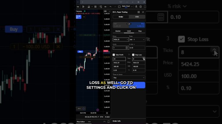 How to Save Preset Take Profit and Stop Loss in Tradingview (Bracket Order management) #tradingview