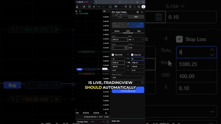 How to Set a Take Profit in TradingView (Auto-Exit Made Easy) #tradingview #daytrading #trading