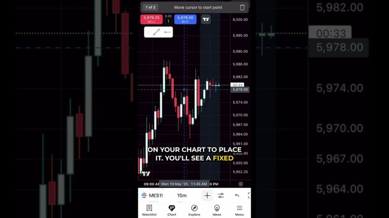 Use Crossline for Precise Price & Time Tracking in TradingView Mobile #tradingview #mobiletrading