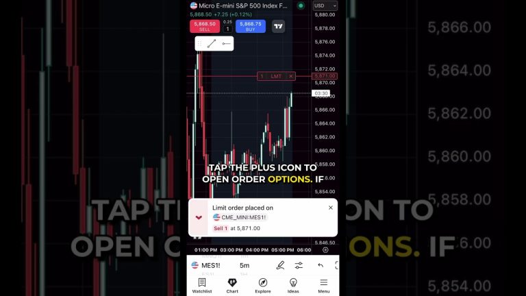 Place Limit Orders in Seconds on TradingView Mobile #tradingview #mobiletrading #limitorder