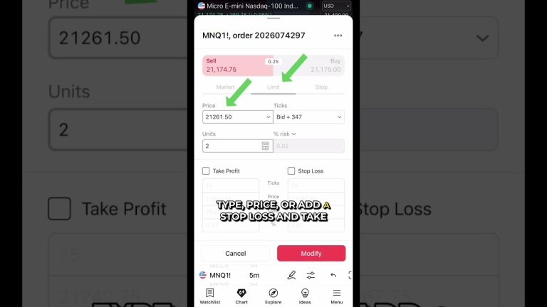 How to Modify or Cancel an Order in TradingView Mobile #tradingview #mobiletrading #trading