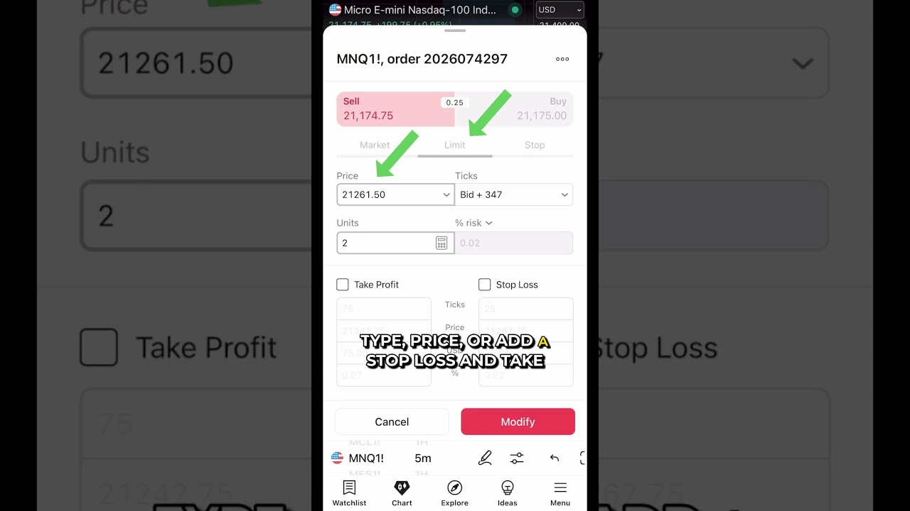 How to Modify or Cancel an Order in TradingView Mobile #tradingview #mobiletrading #trading