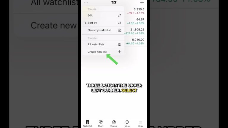 Create Custom Watchlists in TradingView Mobile #tradingview #mobiletrading #trading