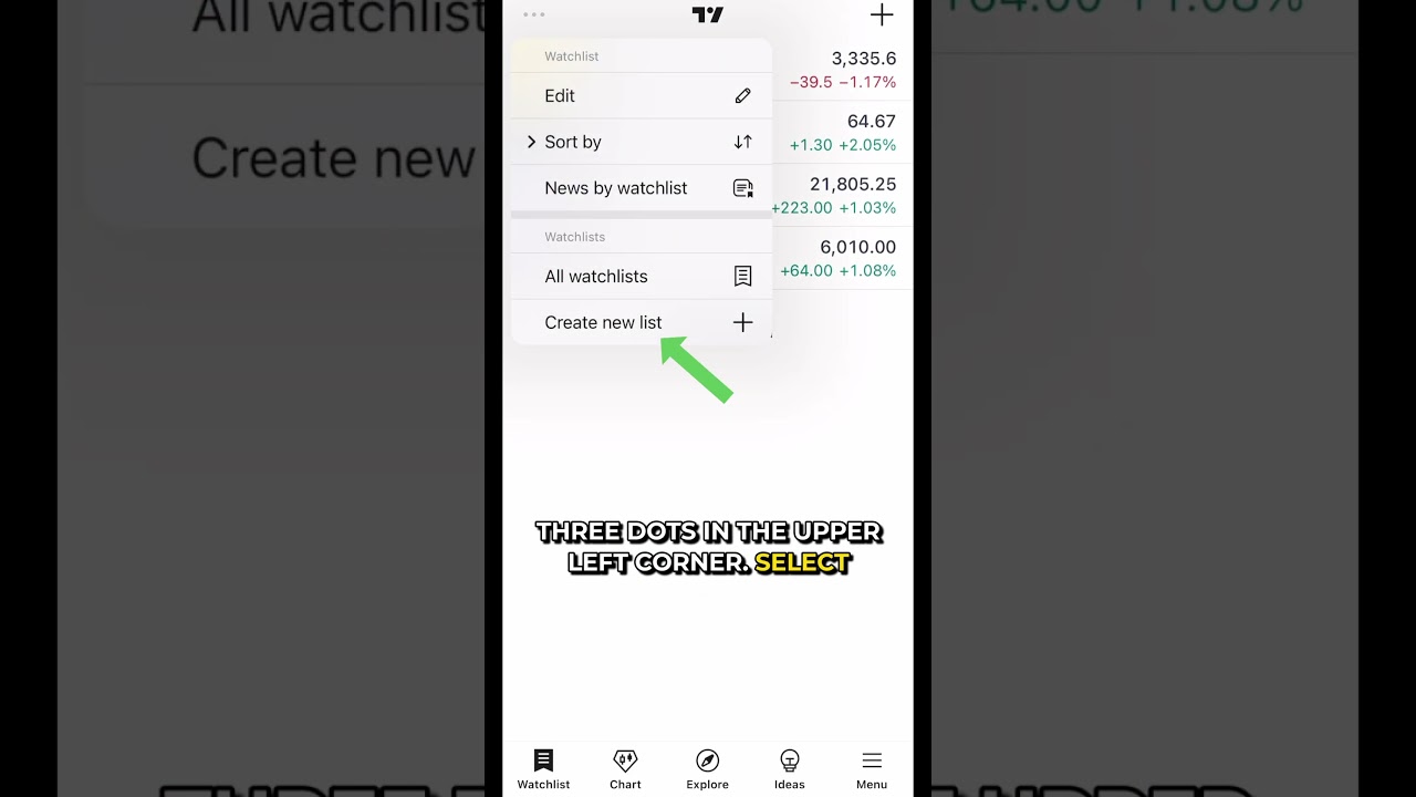 Create Custom Watchlists in TradingView Mobile #tradingview #mobiletrading #trading