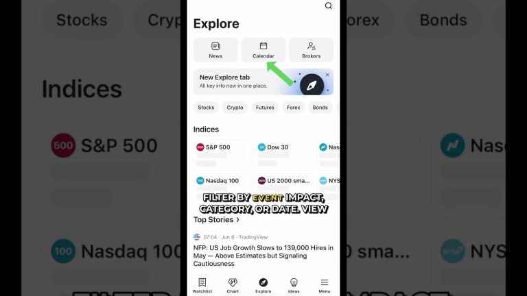 Track Market Events with the Economic Calendar in TradingView Mobile #tradingview #mobiletrading