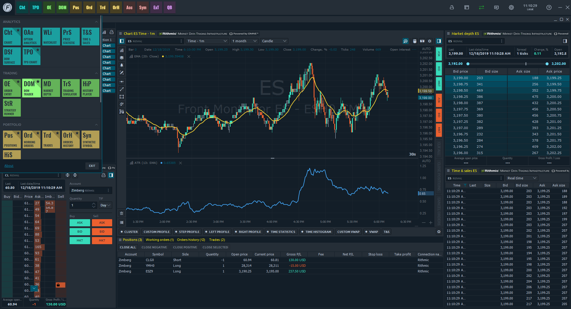 Trading platform on QuantVPS